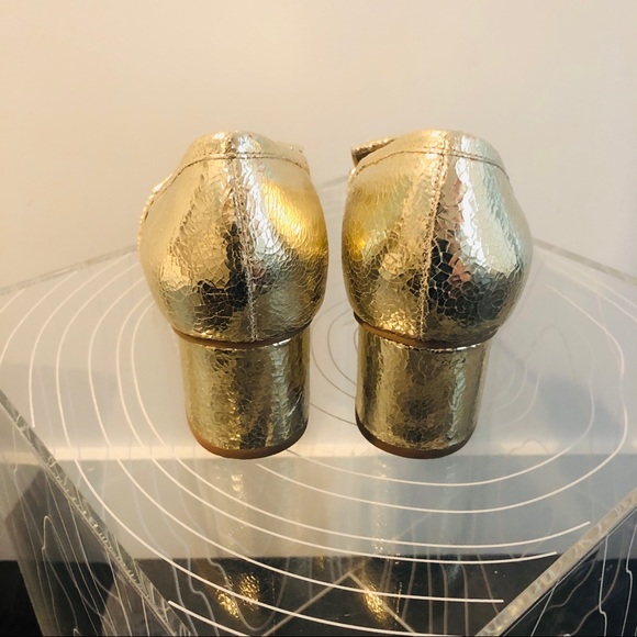 Gold metallic 2-inch heels - Picture 3 of 4